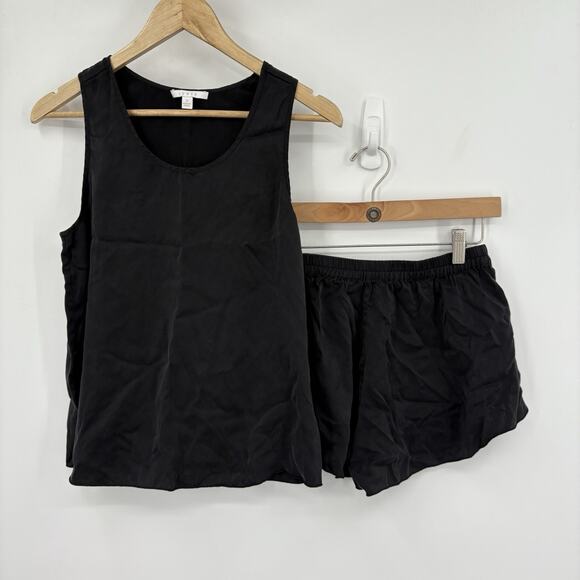 Lunya Washable Silk Pajama Set Women Small Satin Luxury Soft Shorts Tank Capsule - Picture 4 of 6